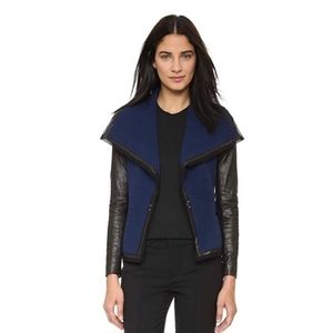 Black/Blue Marine Navy Boucle Vince jacket- size 4